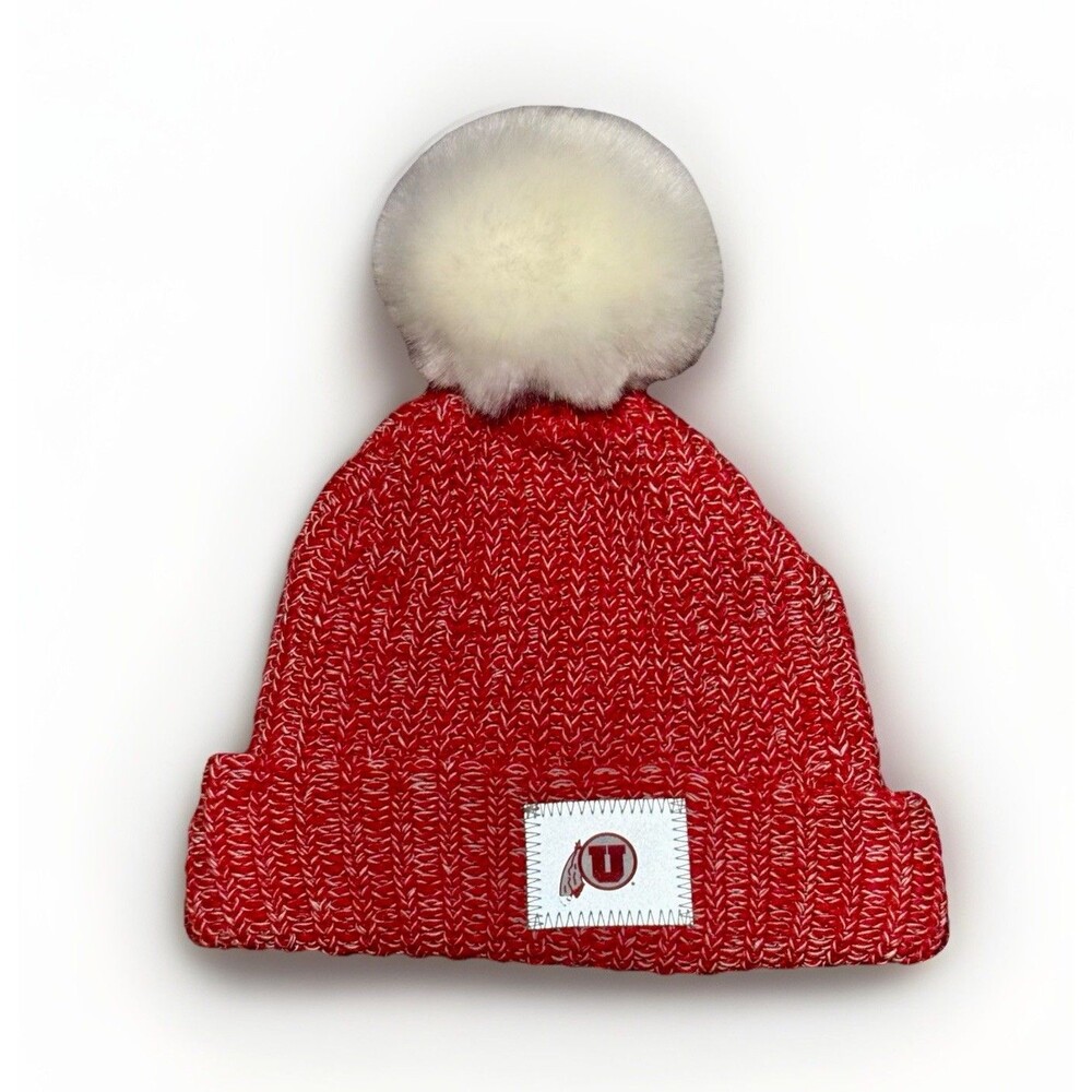 University Of Utah Utes Beanie Pom Pom NCAA By Love Your Melon Red Women’s OSFM